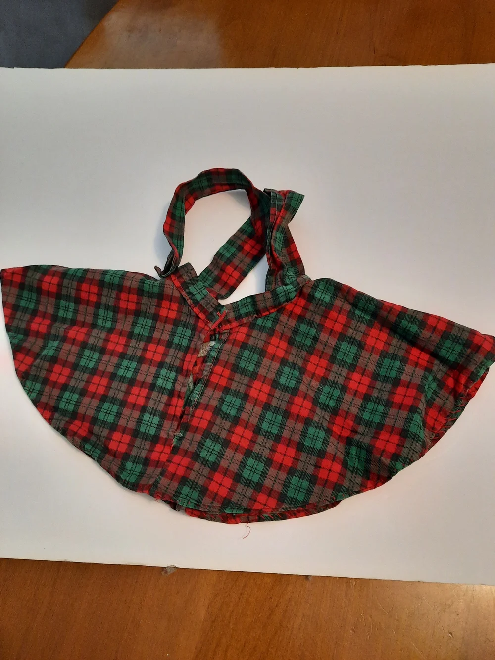 Dolls Plaid Red & Green Holiday Skirt with Straps